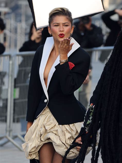 Zendaya Gets Sculptural in Puff Skirt for Louis Vuitton Show in .